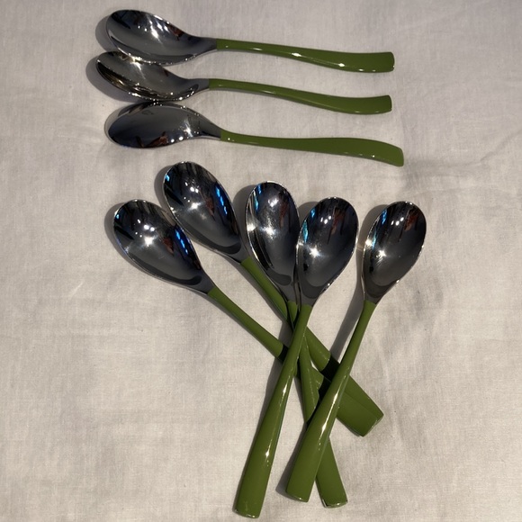 Fiesta spoons with chartreuse handles (8) - Picture 10 of 12
